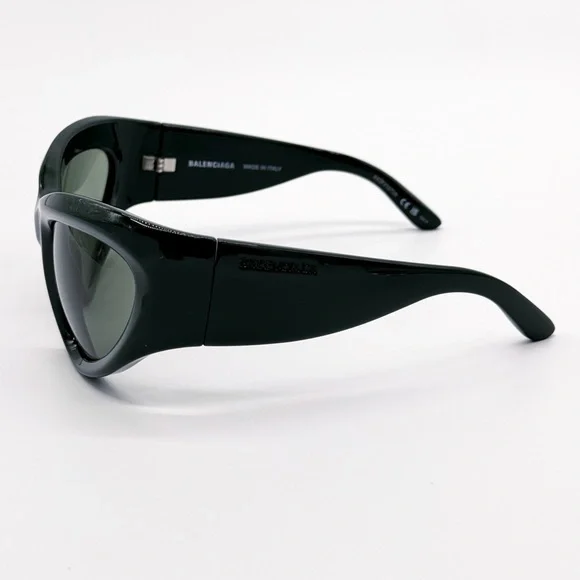 NEW BALENCIAGA BB0228S 002 OVAL GREEN UNISEX SUNGLASSES BALENCIAGA